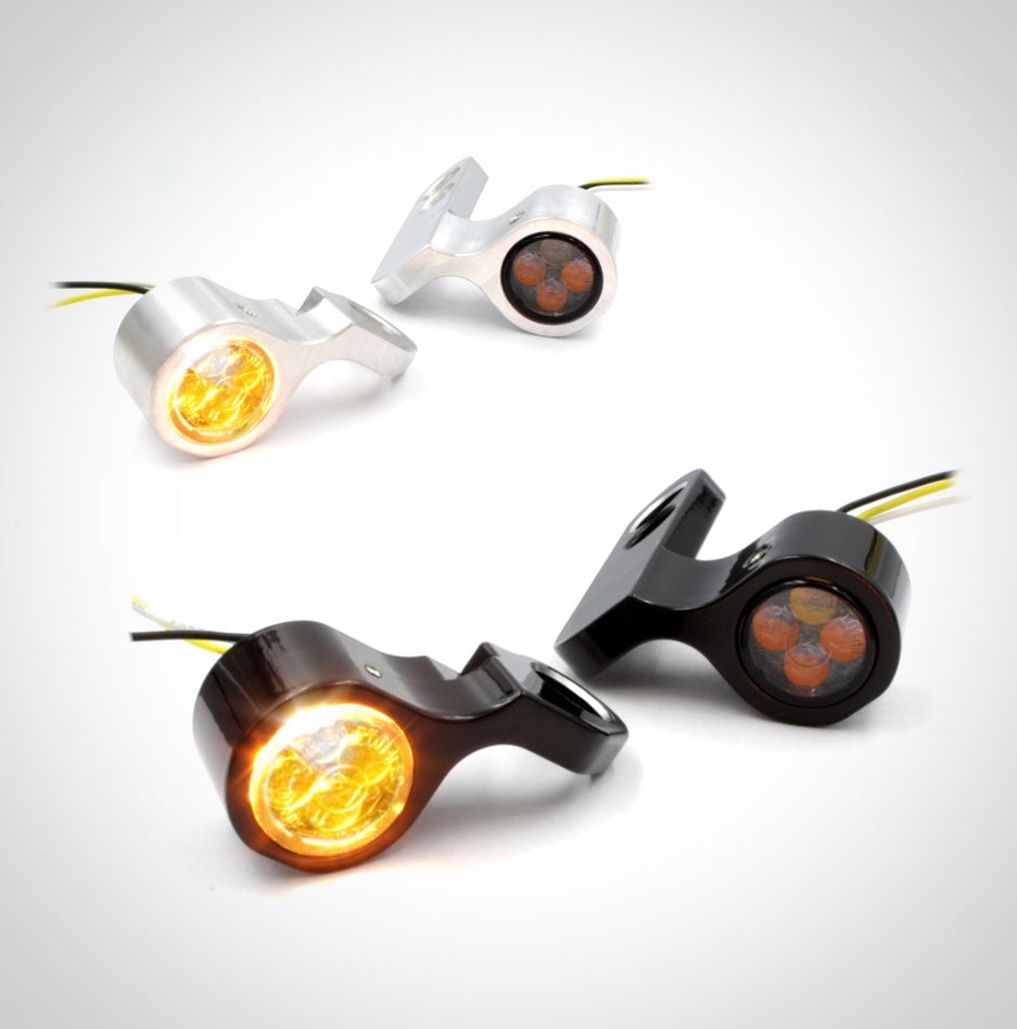 Iron Optics IOMP PINEY Lenkerarmaturen Blinkerset 2 in 1 (für Softail ab 15, Touring ab 21)