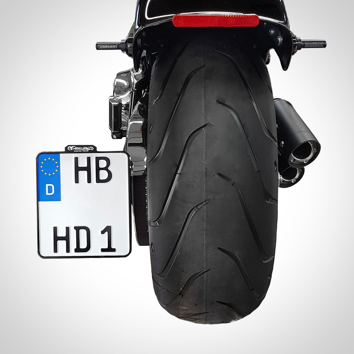Heinzbikes seitlicher Kennzeichenhalter (für Softail ab 08-17)