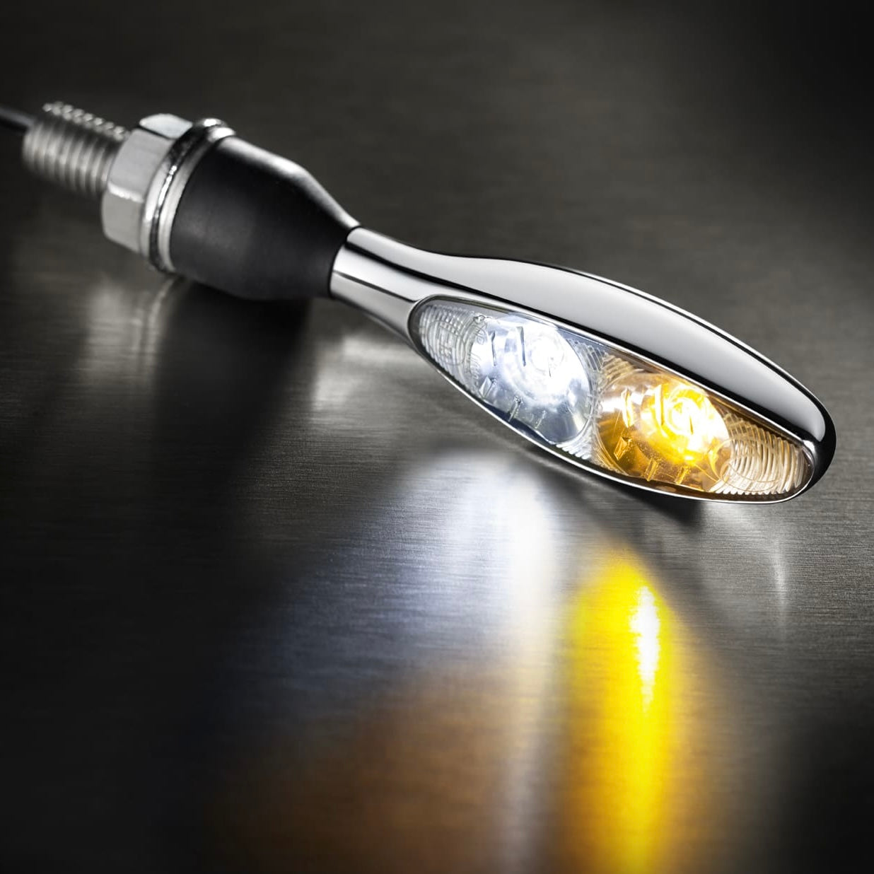 Kellermann Micro 1000® PL indicator with position light, chrome, front both sides