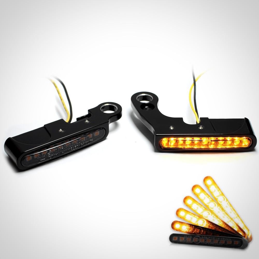 Iron Optics IOMP CLAY LENKERARMATUREN BLINKER (für Softail ab 15, Touring ab 21)