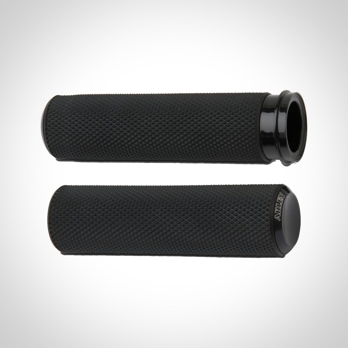ARLEN NESS Knurled Fusion Griffe mit schwarzer Endkappe 1" (für verschiedene Modelle)
