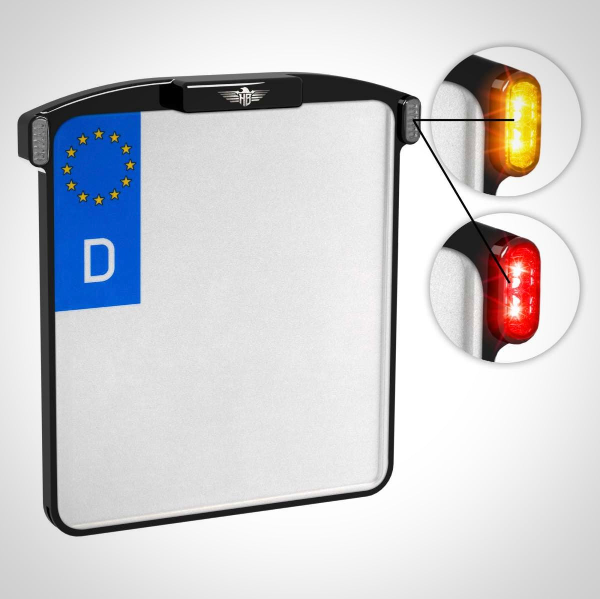 Heinzbikes license plate holder all-in-one micro 3in1