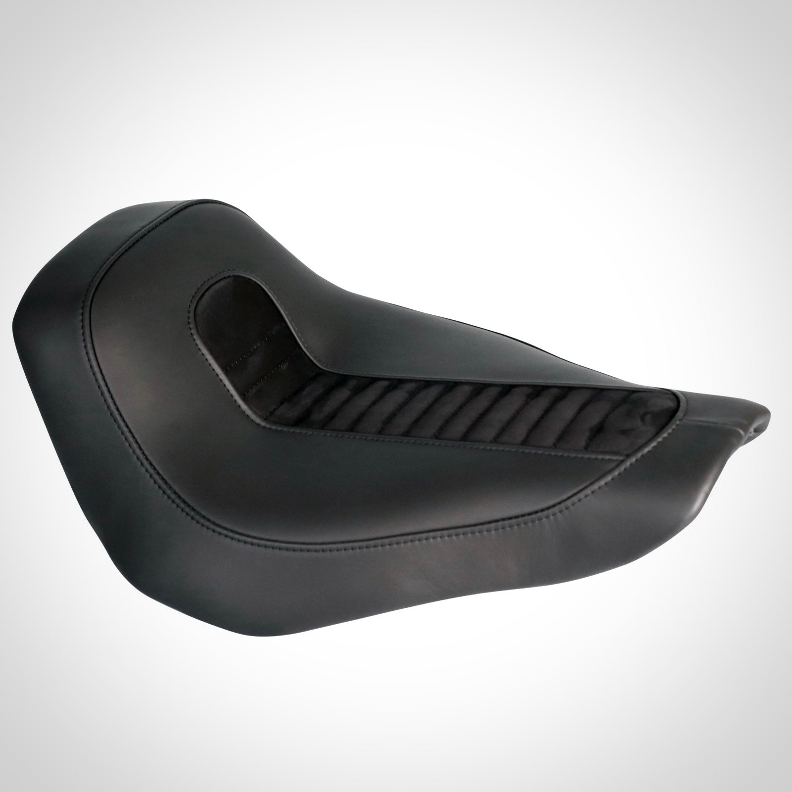 Thunderbike asiento individual de cuero genuino negro acolchado (para Fat Boy & Breakout a partir de 18)