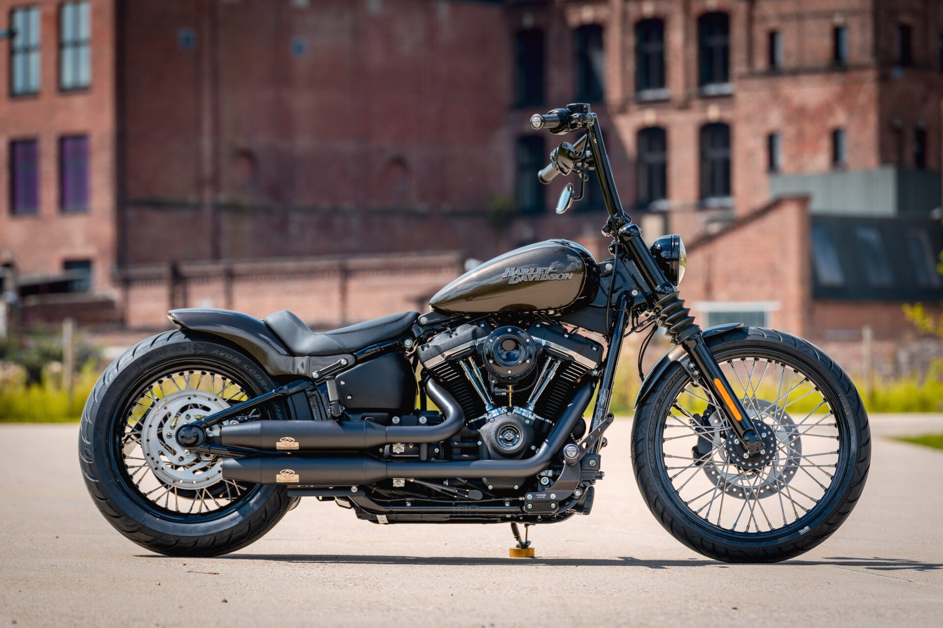Thunderbike Einzelsitz Leder schwarz gesteppt (für Softail ab 2018)