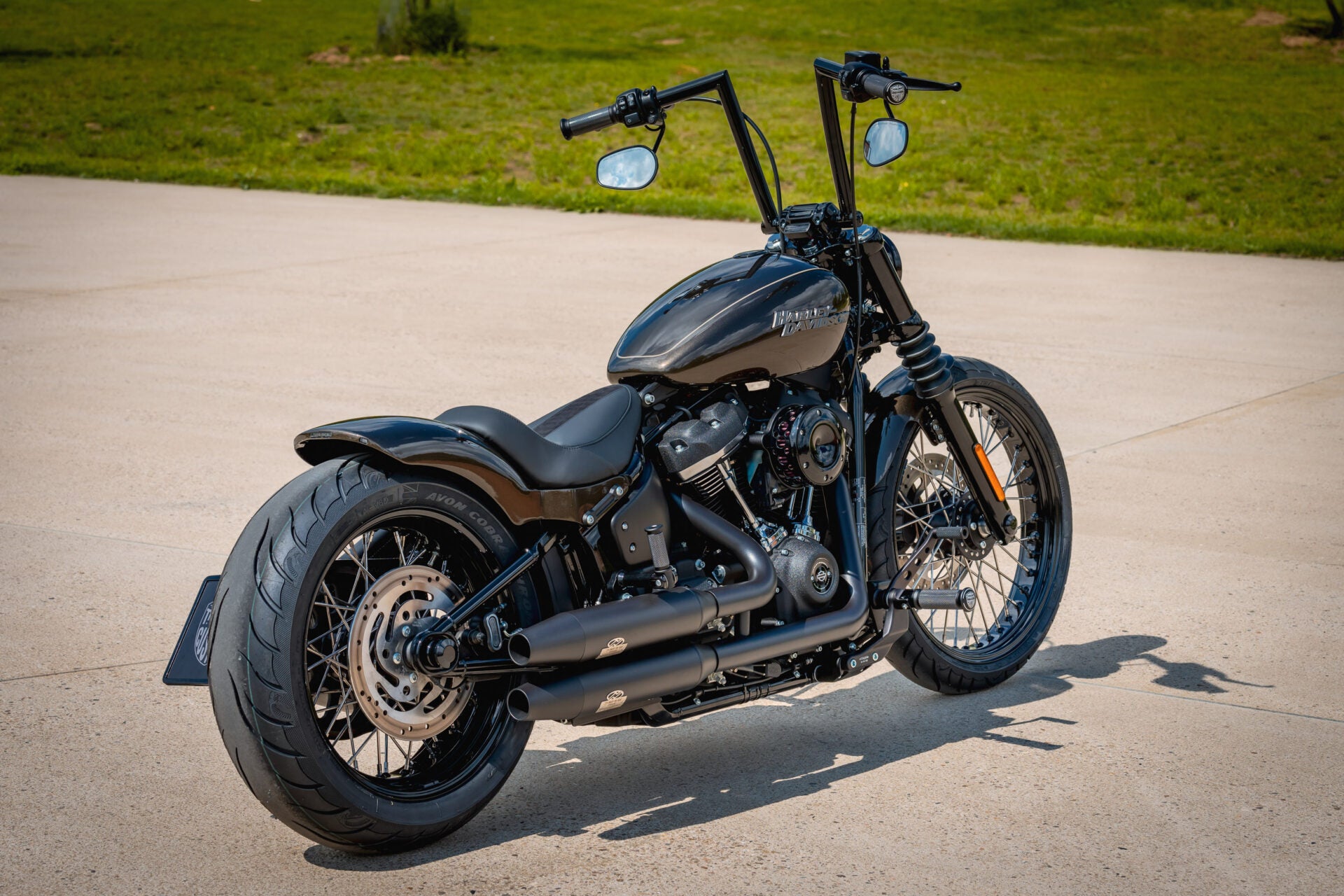 Thunderbike Einzelsitz Leder schwarz gesteppt (für Softail ab 2018)