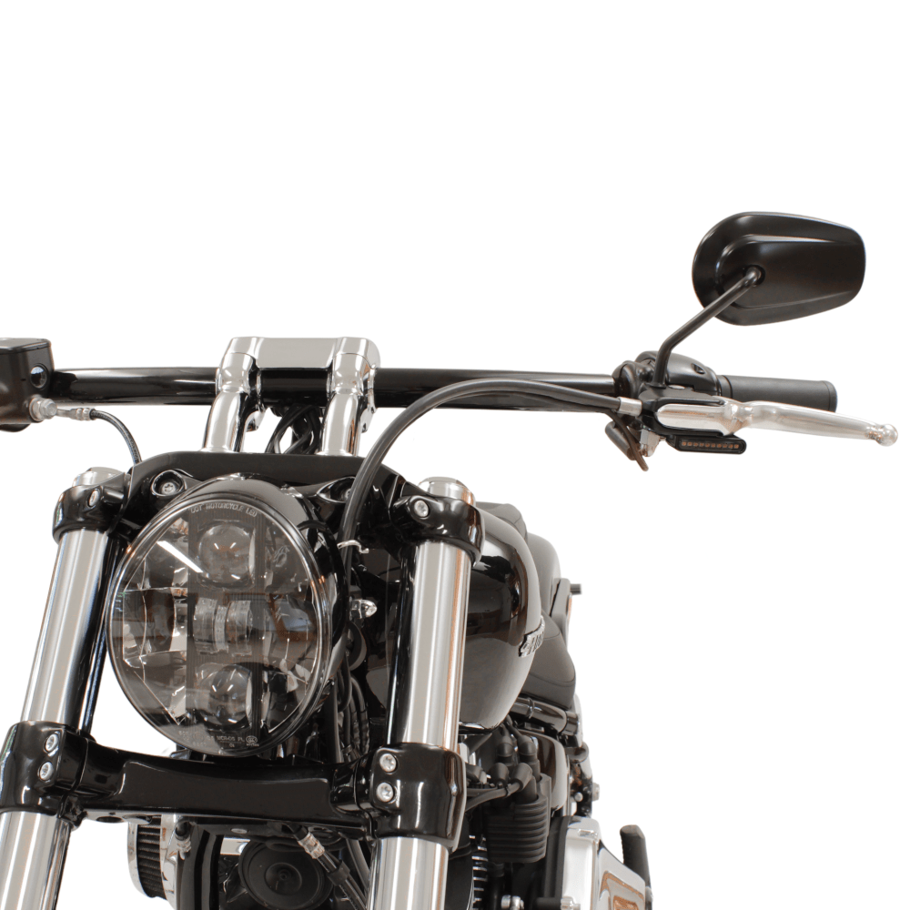 Iron Optics IOMP CLAY LENKERARMATUREN BLINKER (für Softail ab 15, Touring ab 21)