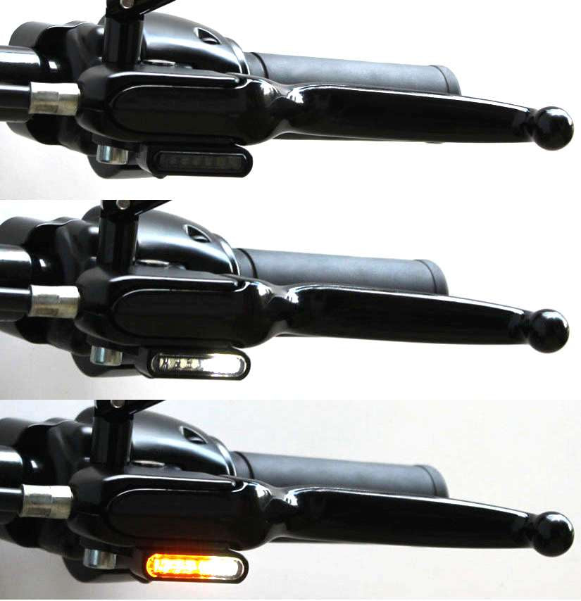 Iron Optics IOMP JAX LENKERARMATUREN BLINKERSET 2 IN 1 (für Softail ab 15, Touring ab 21)