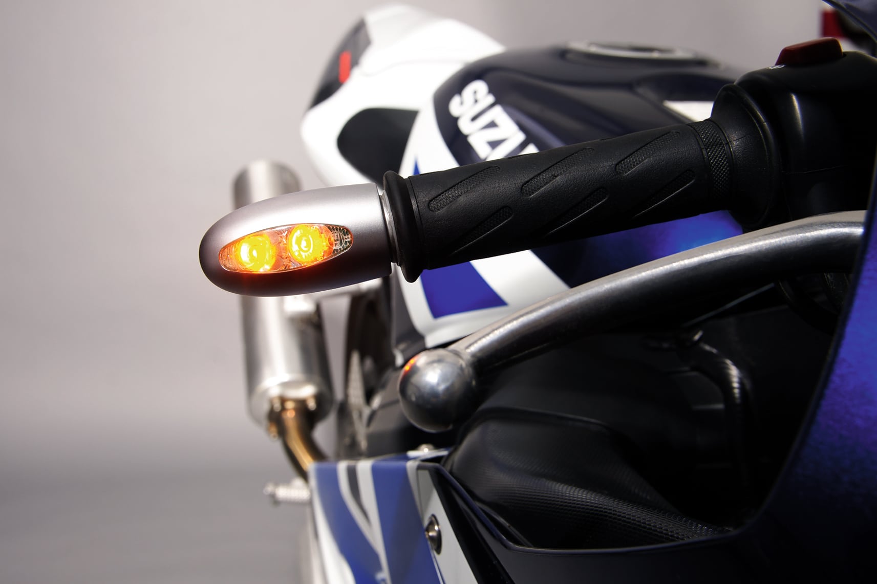 Kellermann BL 1000 handlebar end indicators, chrome, front both sides