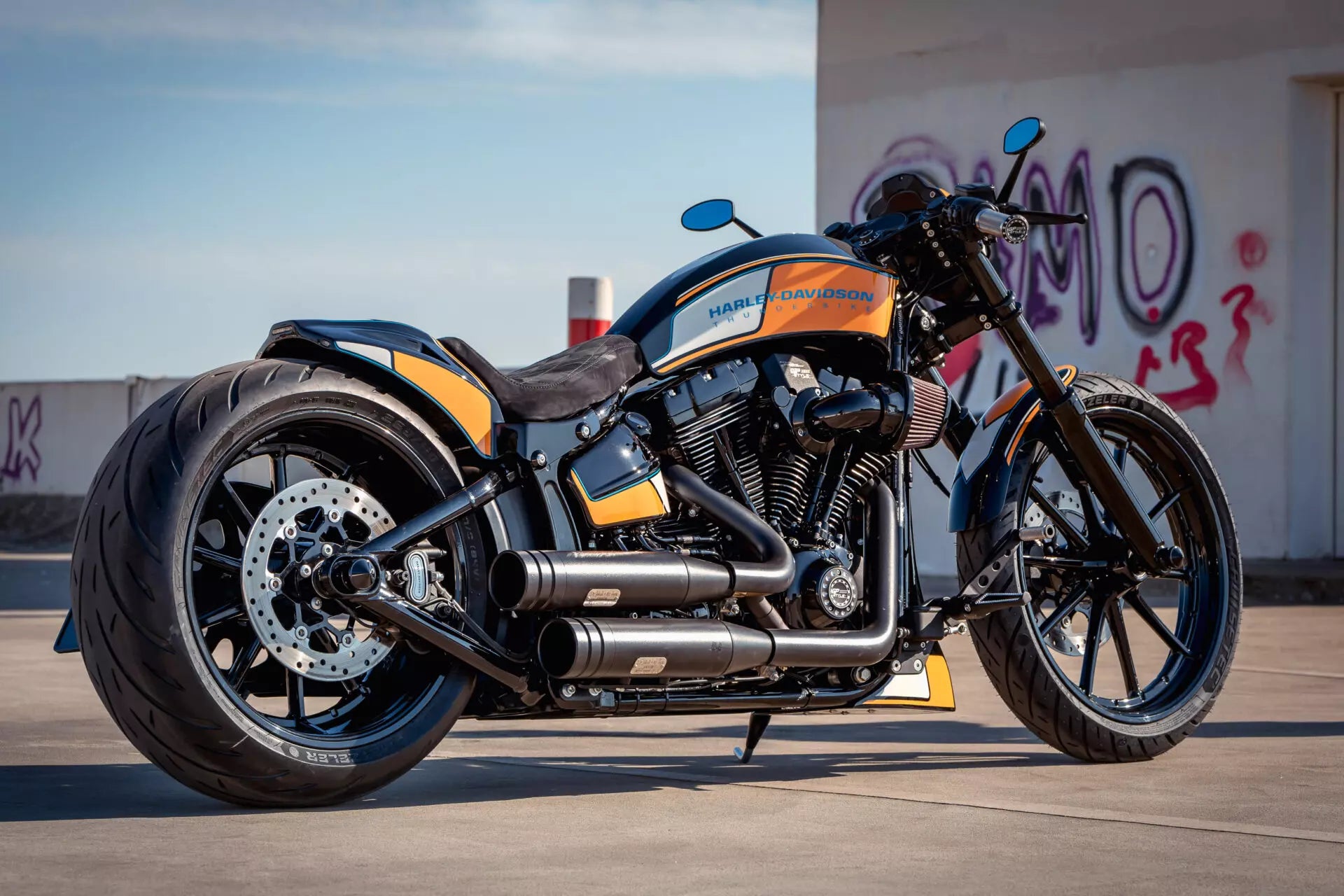 Thunderbike Custom Alu Tank GP-Style (para Softail del 00-17 con inyección)