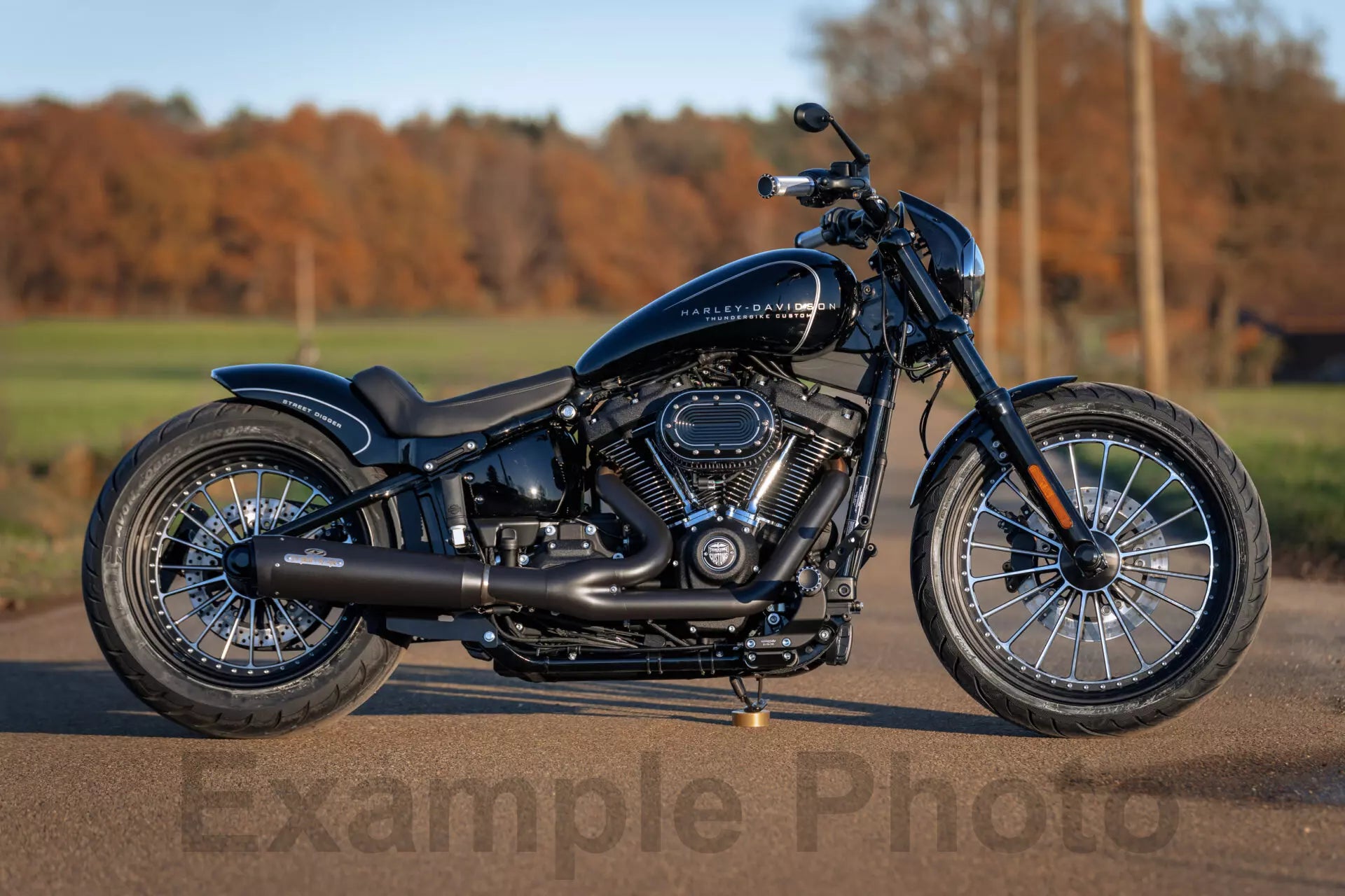 Thunderbike Einzelsitz Kunstleder schwarz (für Softail ab 18)