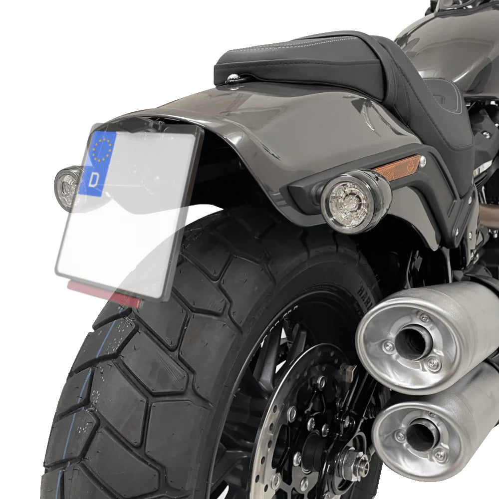 Iron Optics Kennzeichenhalter mittig kurz (für Fat Bob ab 18)