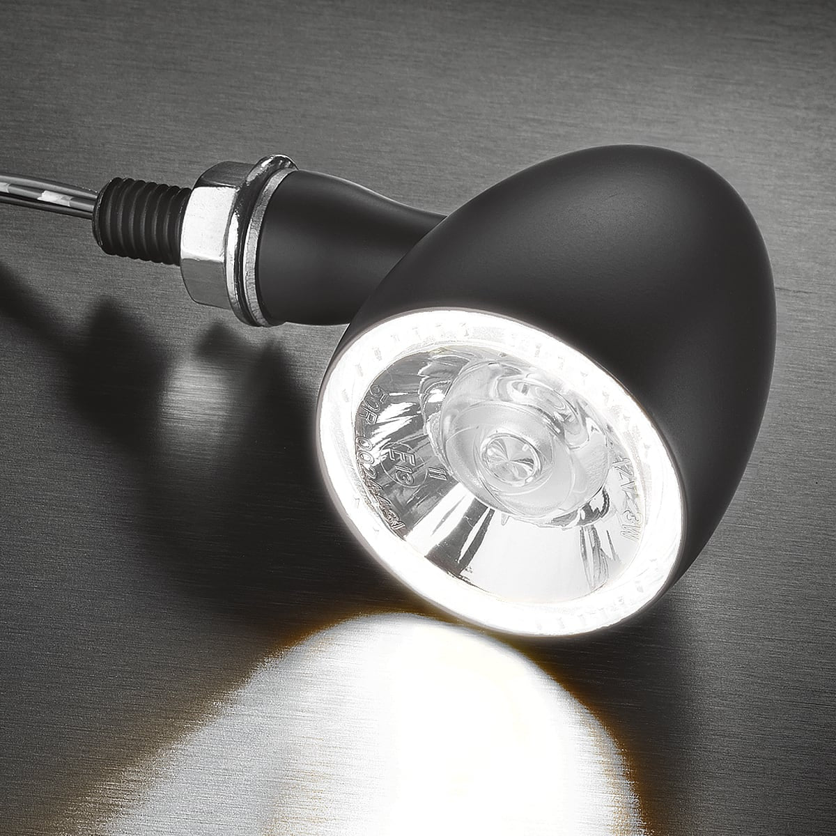 Kellermann Bullet 1000® PL White Blinker mit Positionslicht, schwarz, vorne beidseitig