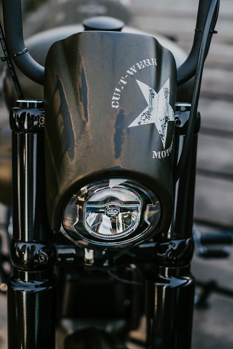 Cult-Werk headlight mask CUSTOM (for Street Bob &amp; Softail Standard from 2018)