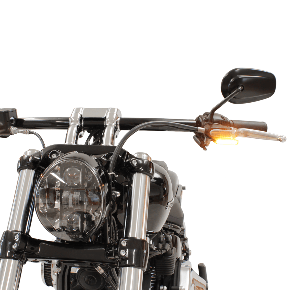 Iron Optics IOMP CLAY LENKERARMATUREN BLINKER (für Softail ab 15, Touring ab 21)