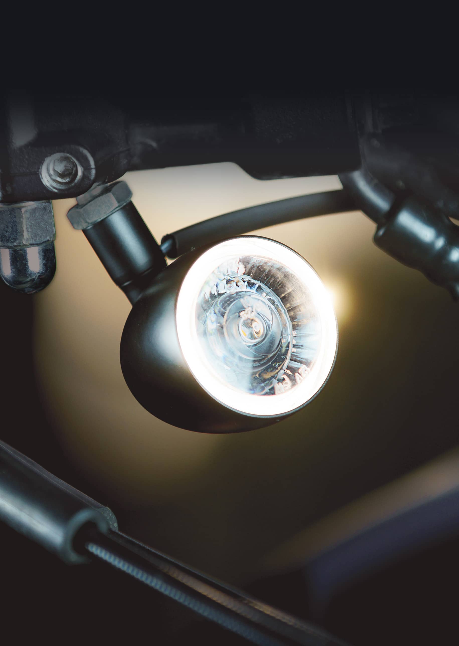 Kellermann Bullet 1000® PL White Blinker mit Positionslicht, schwarz, vorne beidseitig